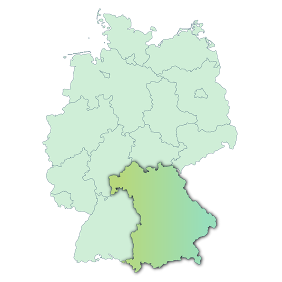 Umriss von Bayern