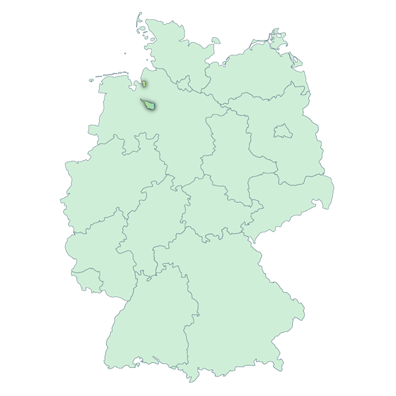 Umrisskarte von Bremen